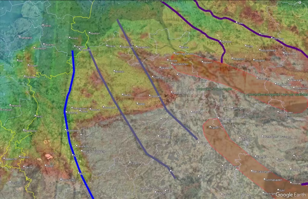 Karte zur Ergänzung von Version 3 des Kartenoverlays zur Neuinterpretation der Germania Magna durch Sven Mildner